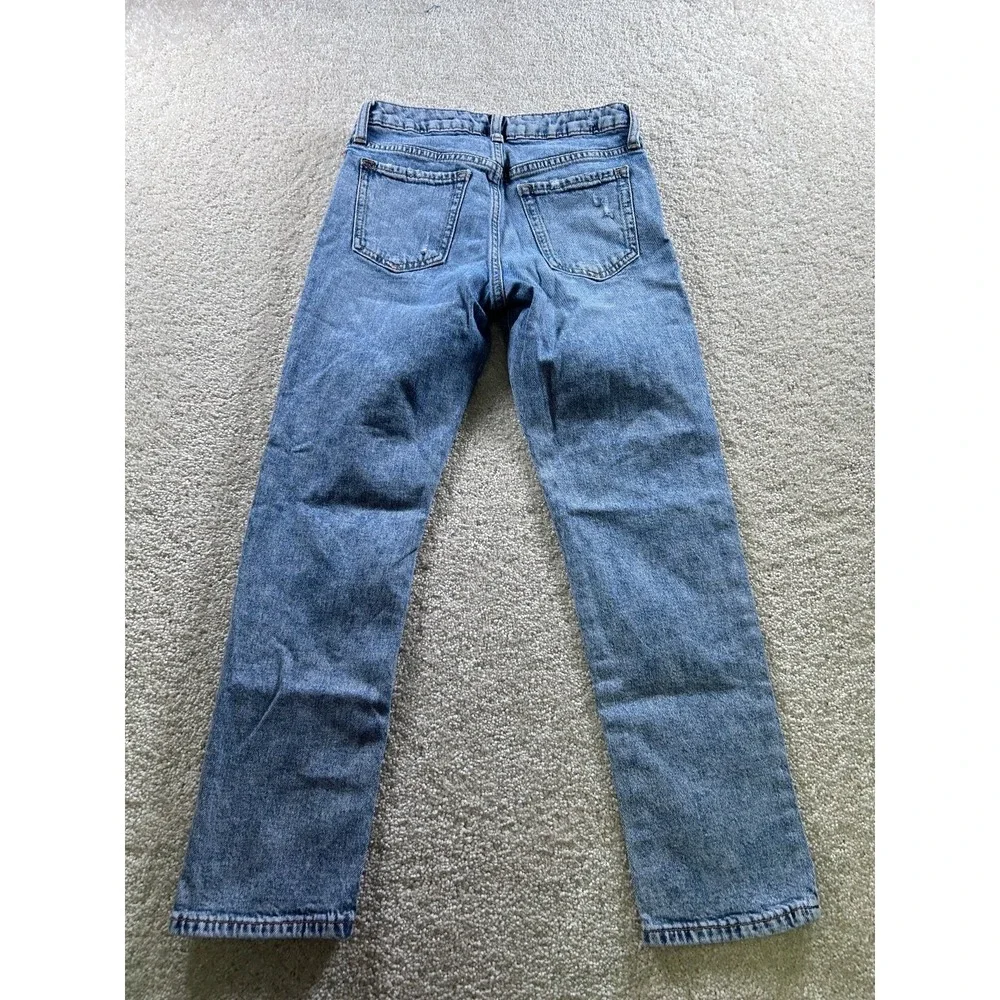 GAP Kids Girls Jeans Size 10 Girlfriend Light‎ Wash Distressed